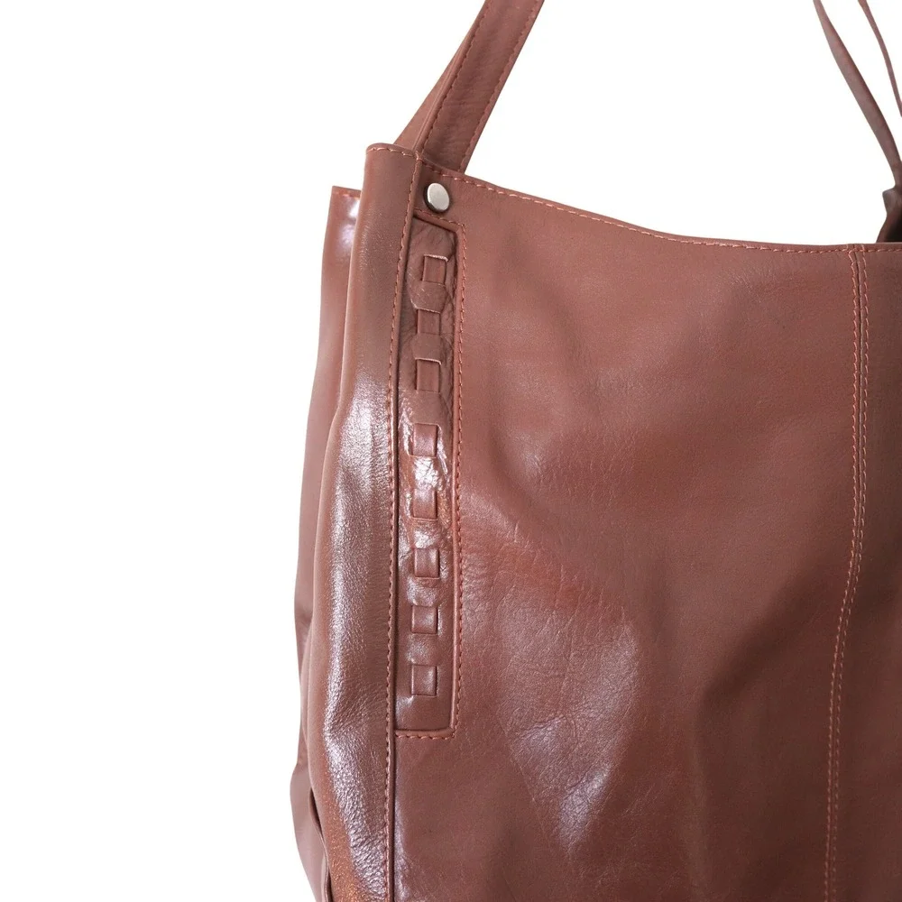 Tano Genuine Italian‎ Leather Brown Hobo Shoulder Bag Italy Made Chocolate NWOT